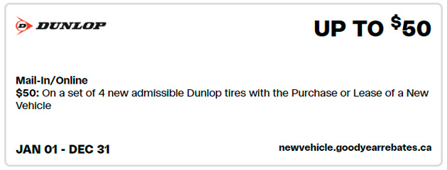 New Vehicle Rebates - Dunlop